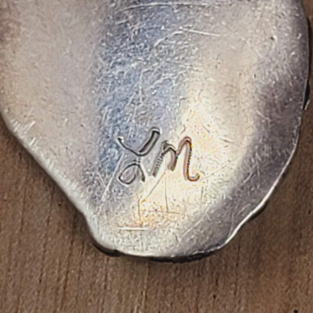 Vintage Sterling Silver Southwest Turquoise Pendant LM